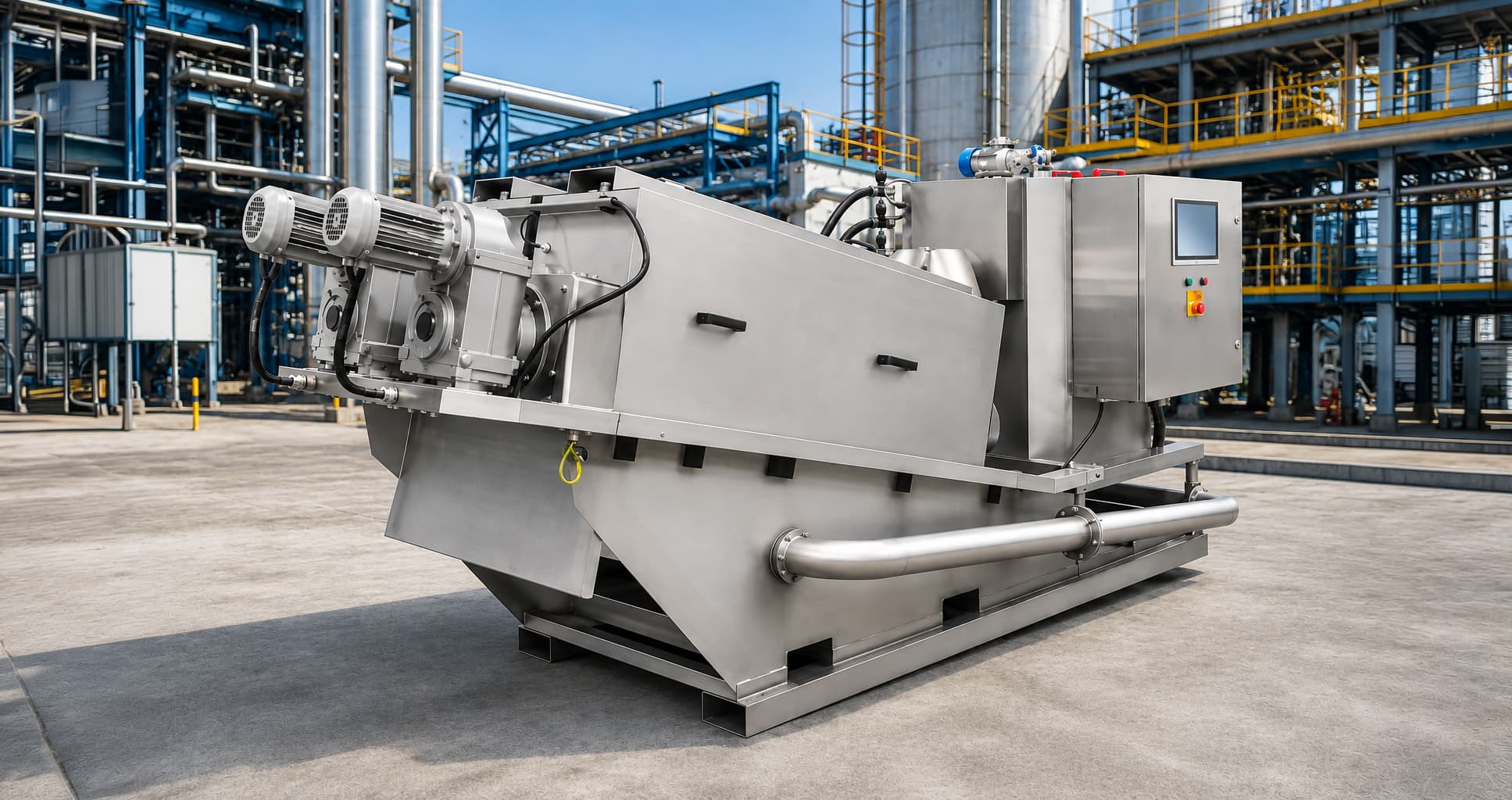 Heavy Duty Multi Disc Screw Press Sludge Dewatering System